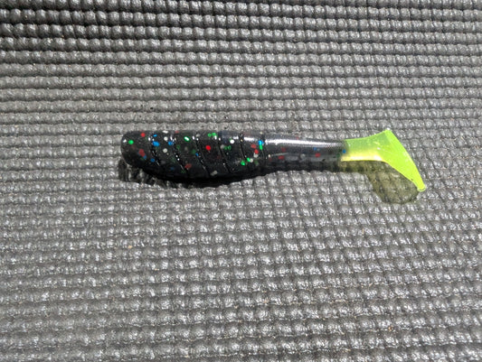 3.5" Mighty Mullet paddle tail 6-pack "Firework"
