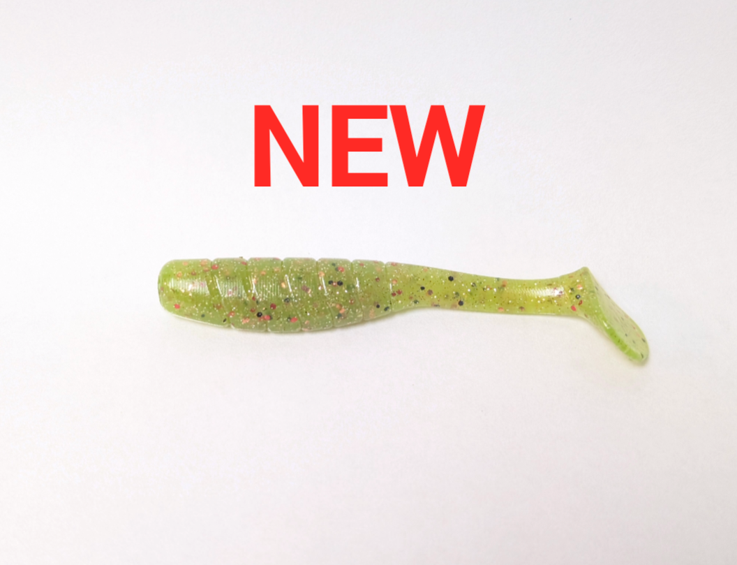 3.5" Mighty Mullet paddle tail 7-pack "Slimer"