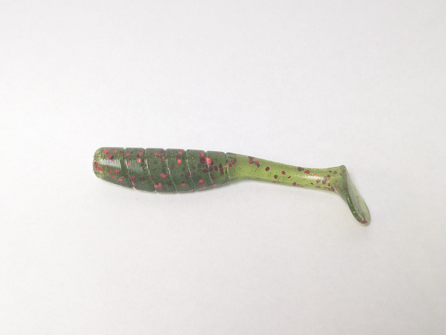 3.5" Mighty Mullet paddle tail 7-pack "Watermelon Red"